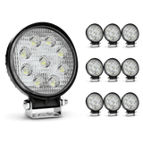 LED Work Light 4.5" 27W 3000LM Round Flood Led Work Lights (10 Packs)