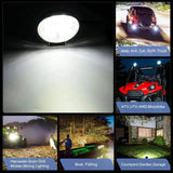 LED Work Light 4.5" 27W 3000LM Round Flood Led Work Lights (10 Packs)