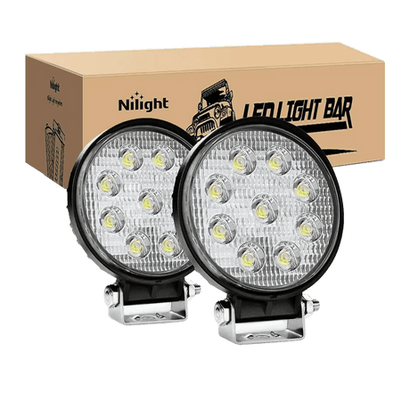 LED Work Light 4.5" 27W Round Flood LED Work Lights (Pair)