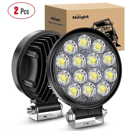 LED Work Light 4.5" 42W 4200LM Round Flood LED Work Lights (Pair)