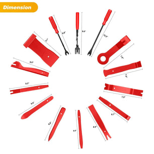 40 Pcs Auto Trim Removal Tool Set Red Nilight