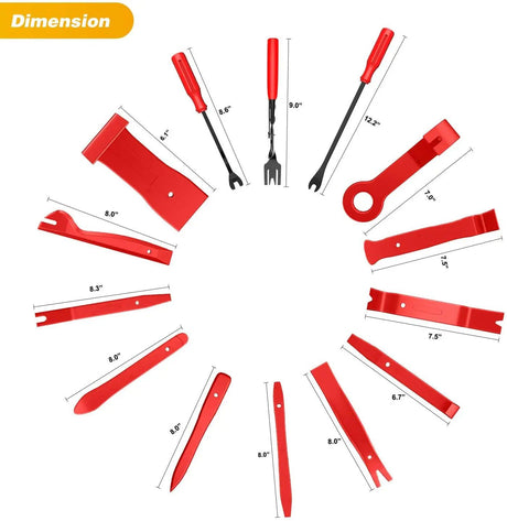 retainer clips 40Pcs Trim Removal Tool Kit Red