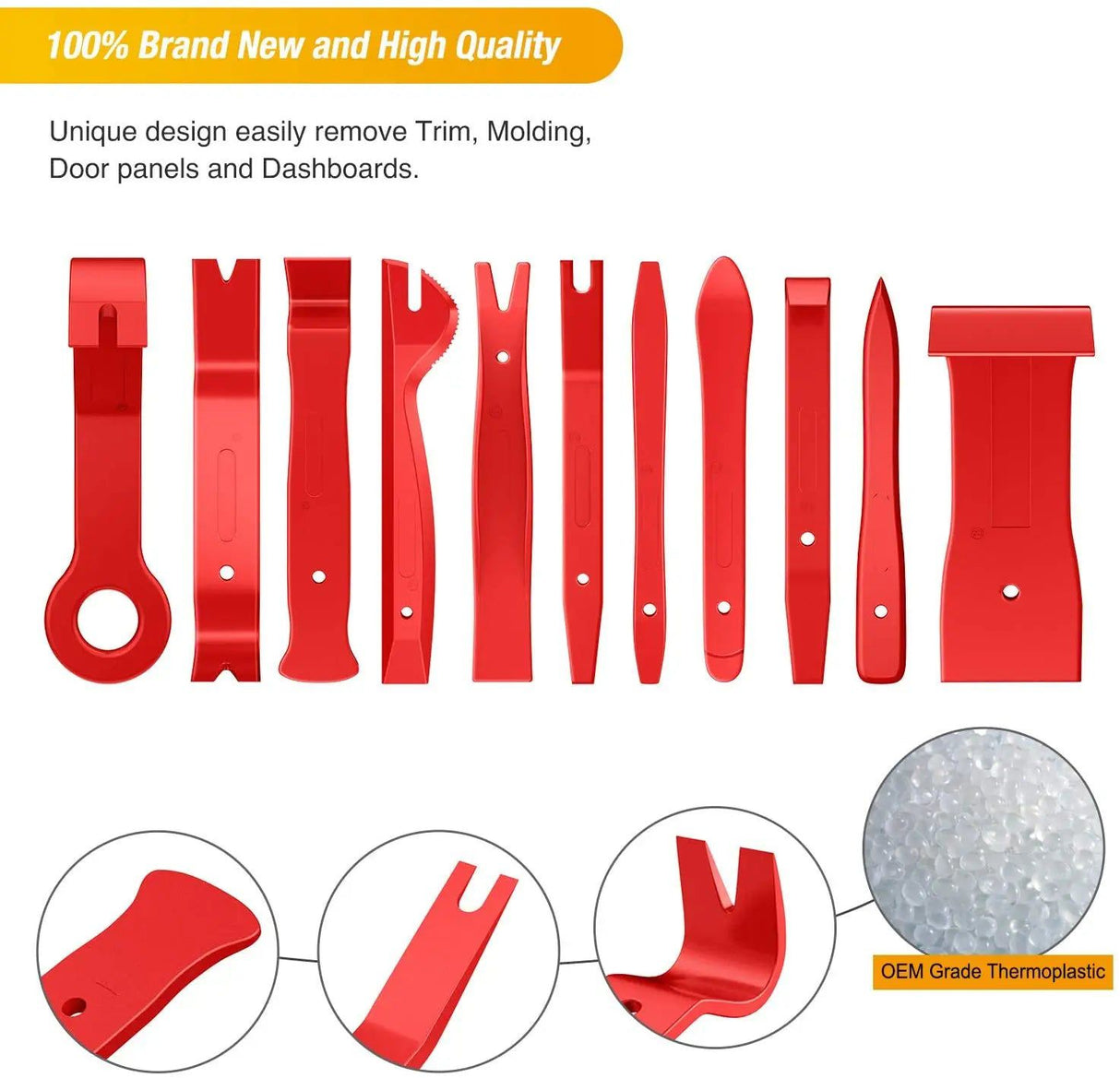 retainer clips 40Pcs Trim Removal Tool Kit Red