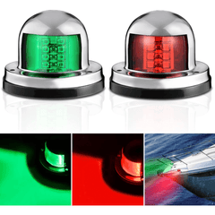 8 Leds Red Green Marine LED Port Starboard Signals Lights (Pair)