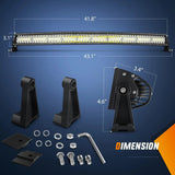 42 Inch 320LED Triple Row Curved Spot Flood LED Light Bar Nilight