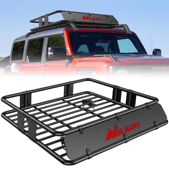 Universal Roof Rack Cargo Basket 43in x 39in x 6in Nilight