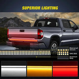 48 Inch Aluminum Frame Triple Row 780 Leds Red White Amber Light Strip Nilight