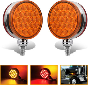 48 Leds Amber Red Round Fender Pedestal Light (2 Pcs) Nilight