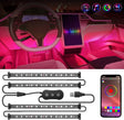 48Leds RGB USB Interior Light Strip APP Remote Control 4PCS Nilight