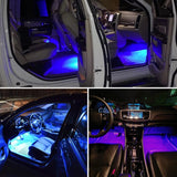 48Leds RGB USB Interior Light Strip APP Remote Control 4PCS Nilight