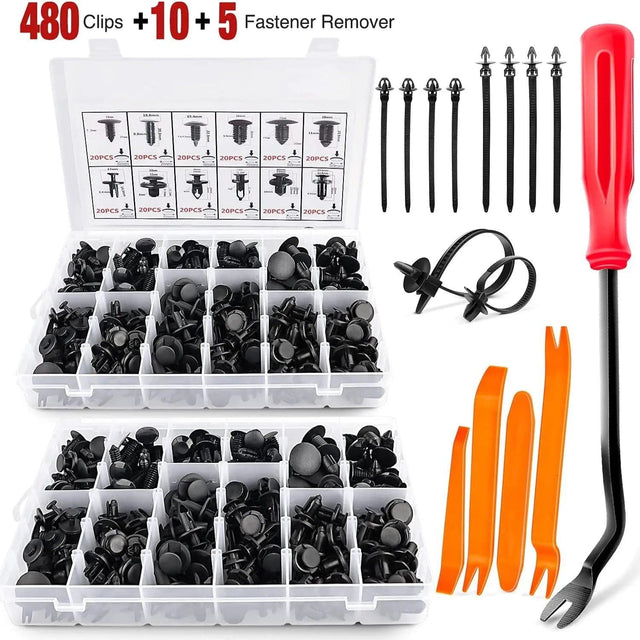 Accessories 495 Pcs Bumper Retainer Clips Car Push Retainer Kit