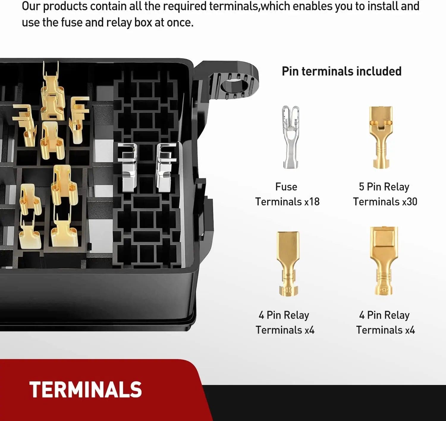 4Pin 5Pin Bosch Style Relay Fuse 40Amp Relay Box Kit Nilight