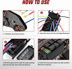 4Pin 5Pin Bosch Style Relay Fuse 40Amp Relay Box Kit Nilight