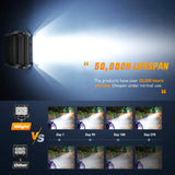 LED Light Bar 4" 18W 1260LM Double Row Flood LED Pods (2 Pairs)