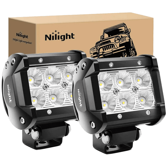 LED Light Bar 4" 18W 1260LM Flood Led Pods (Pair)