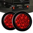 Trailer Light 4" Red Round 12Leds Tail Light (Pair)