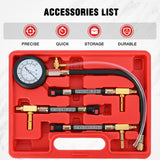 4pcs Fuel Pressure Gauge Tester Kit with 6.30 7.89 9.49 Fuel Line Fittings Nilight