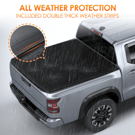 5ft Soft Roll Up Truck Tonneau Cover For Nissan Frontier 2005-2024 Nilight