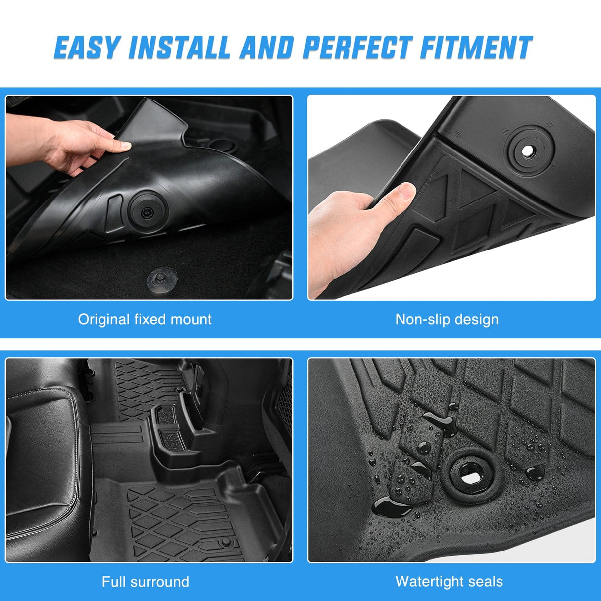 TPE Floor Mats for Nissan Altima 2019-2024 Nilight