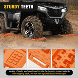 Off-Road Mini Short Recovery Traction Boards For 4WD 4X4 (2PCS Orange) Nilight