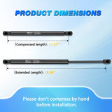 2 PCS Lift Support Struts Replacement for 2002-2010 Dodge Ram 1500 2500 3500 4500 5500 Front Hood Gas Springs Shock Rods Nilight