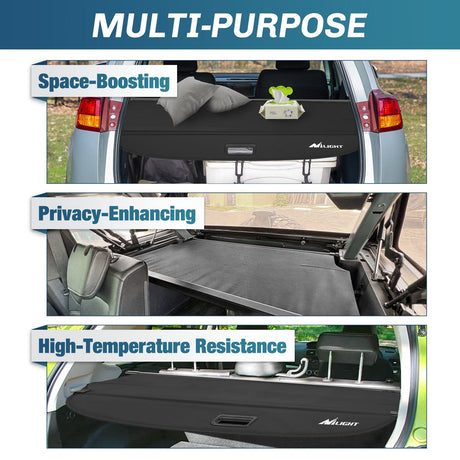 Trunk Cargo Cover with Storage Net for Toyota RAV4 Accessories 2013-2018 Nilight