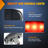 4 PCS 3 LED Red Amber Wheel Fender Side Marker Lights Nilight