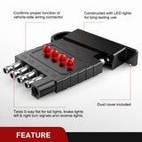 5 Way Flat LED Indicator Trailer Tester Nilight