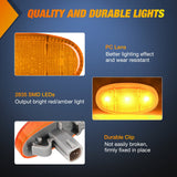 4 PCS 3 LED Red Amber Wheel Fender Side Marker Lights Compatible With 2011-2016 F250 F350 F450 F550 Super Duty Nilight