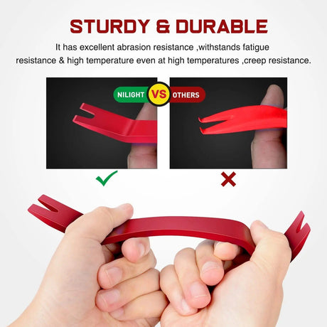 5 Pcs Auto Trim Removal Tool Set Red Nilight