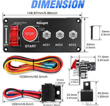 5 in 1 Racing Car Ignition Rocker Switch Panel Nilight