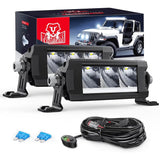 5.3 Inch 15W 1680LM Slim DRL Anti-Glare Spot LED Light Bars (Pair) | 16AWG DT Wire Nilight