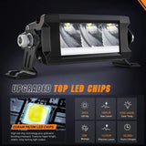 5.3 Inch 15W 1680LM Slim DRL Anti-Glare Spot LED Light Bars (Pair) | 16AWG DT Wire Nilight