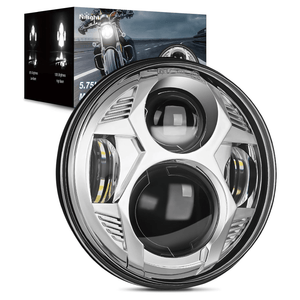 Motorcycle 5.75Inch Chrome LED Headlights Nilight