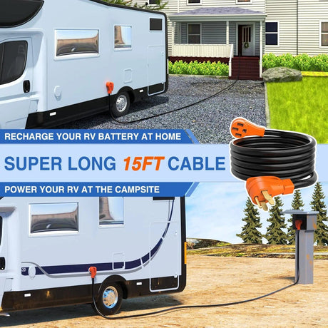 50Amp 15FT RV EV Extension Cord Nilight