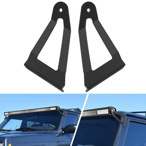 Mounting Accessory 50” Curved Light Bar Bracket at Upper Windshield Roof Cab for 1984-2001 Jeep Cherokee XJ & 1986-1992 Comanche MJ (Pair)