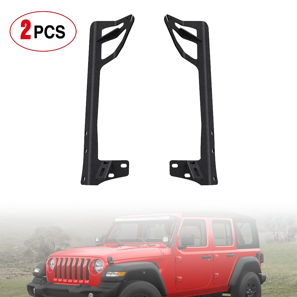 Mounting Accessory 50" Light Bar Windshield Frame Mounts For 2007-2017 Jeep Wrangler JK