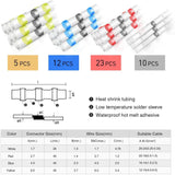 Connectors Assortments 50pcs Solder Seal Wire Connector Kit