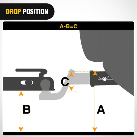 Fusion Trailer Hitch Mount with 2 Inch Trailer Ball 5/8 Inch Hitch Pin Clip 2 Inch Drop Nilight