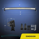 LED Light Bar 52" 300W Curved Spot Flood Combo LED Light Bar