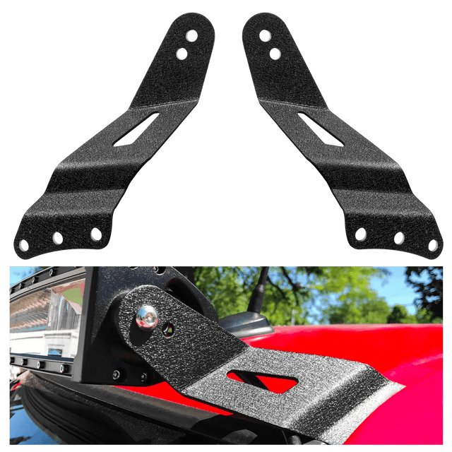 Mounting Accessory 52” Curved Light Bar Mount Bracket at Upper Windshield Roof Cab for 1999-2006 Chevy Silverado Suburban Avalanche Tahoe & GMC Yukon Sierra (Pair)