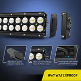 LED Light Bar 54 Inch 312W Double Row Curved Black Spot Flood Led Light Bar