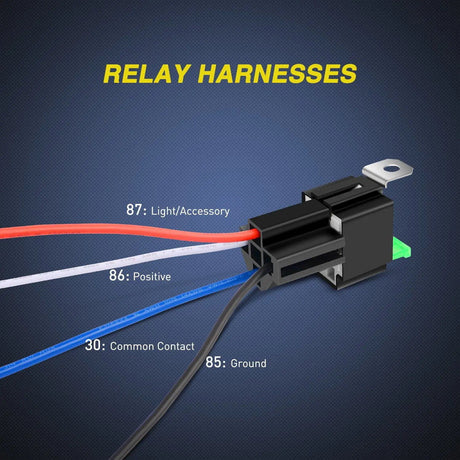 Accessories 5Pack 30A Fuse 4Pin SPST Relays Switches Harness Set