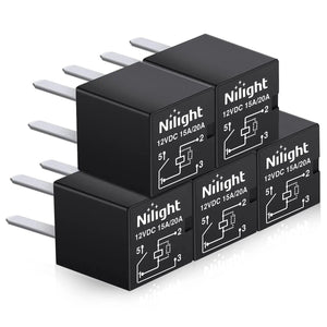 5Pcs 4Pin SPNO Automotive Purpose Relays Nilight