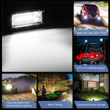 LED Light Bar 5" 72W 10800LM Double Row Flood Led Light Bars (Pair)