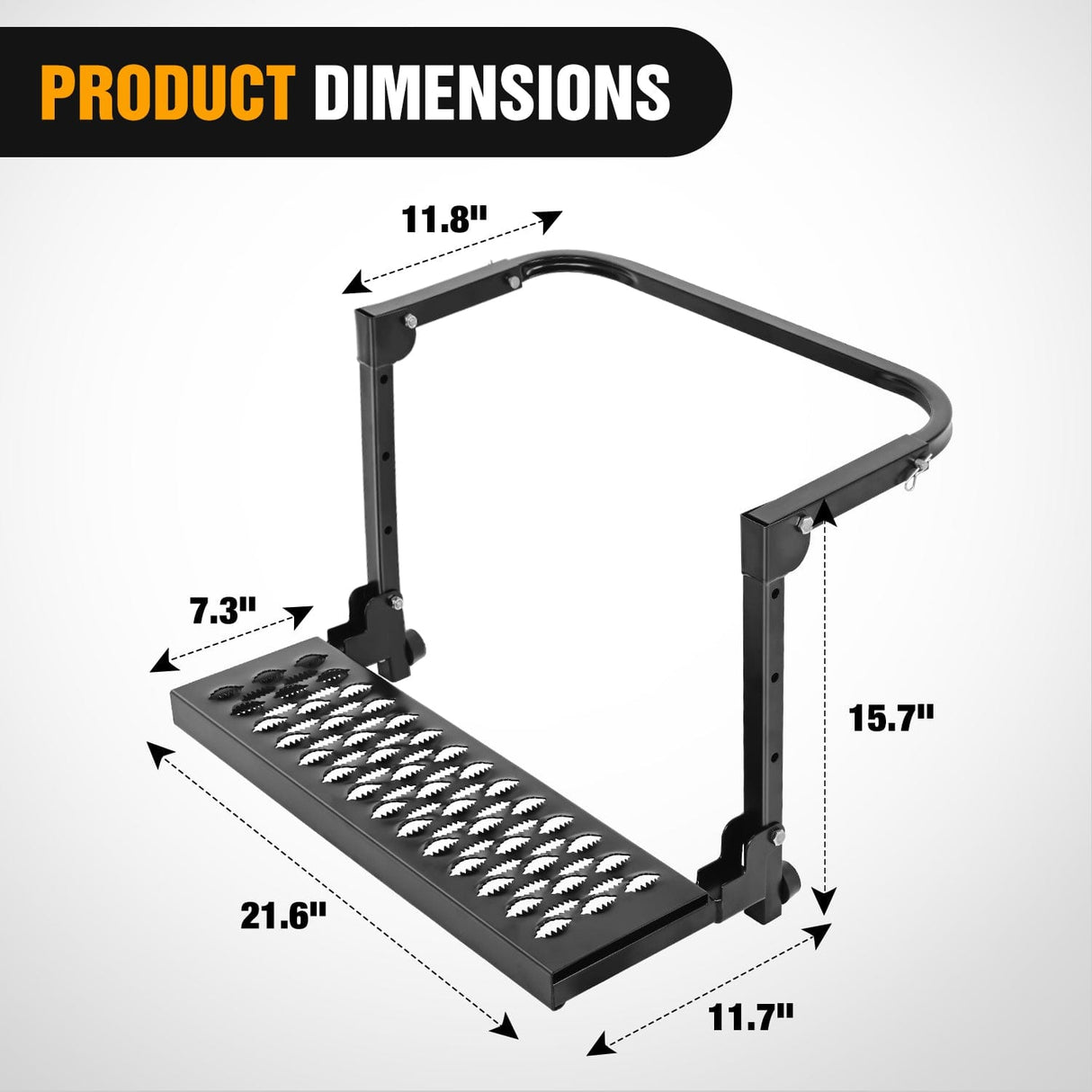 Folding Heavy Duty Tire Step To Fit tires from 10Inch to 14Inch Tire Width Nilight