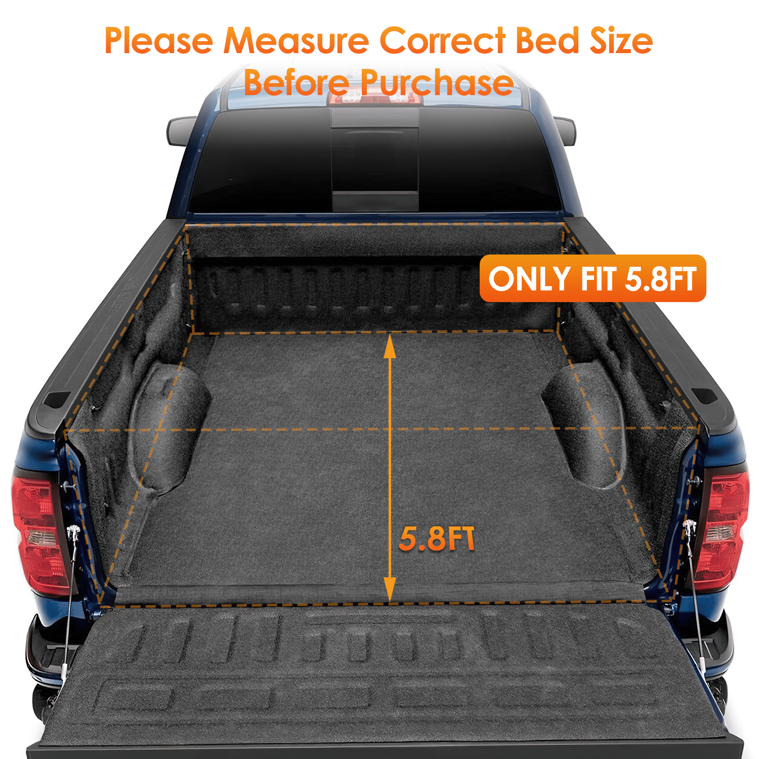 6.6ftSoft Roll Up Truck Bed Cover for Chevy Silverado / GMC Sierra 1500 2019-2023 Nilight