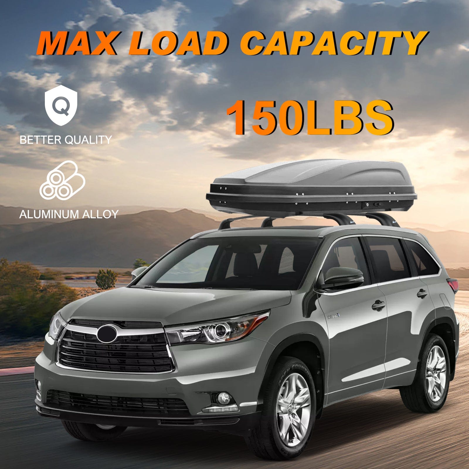 Roof Rack Cross Bars Compatible with 2014-2019 Toyota Highlander XLE Limited SE Nilight