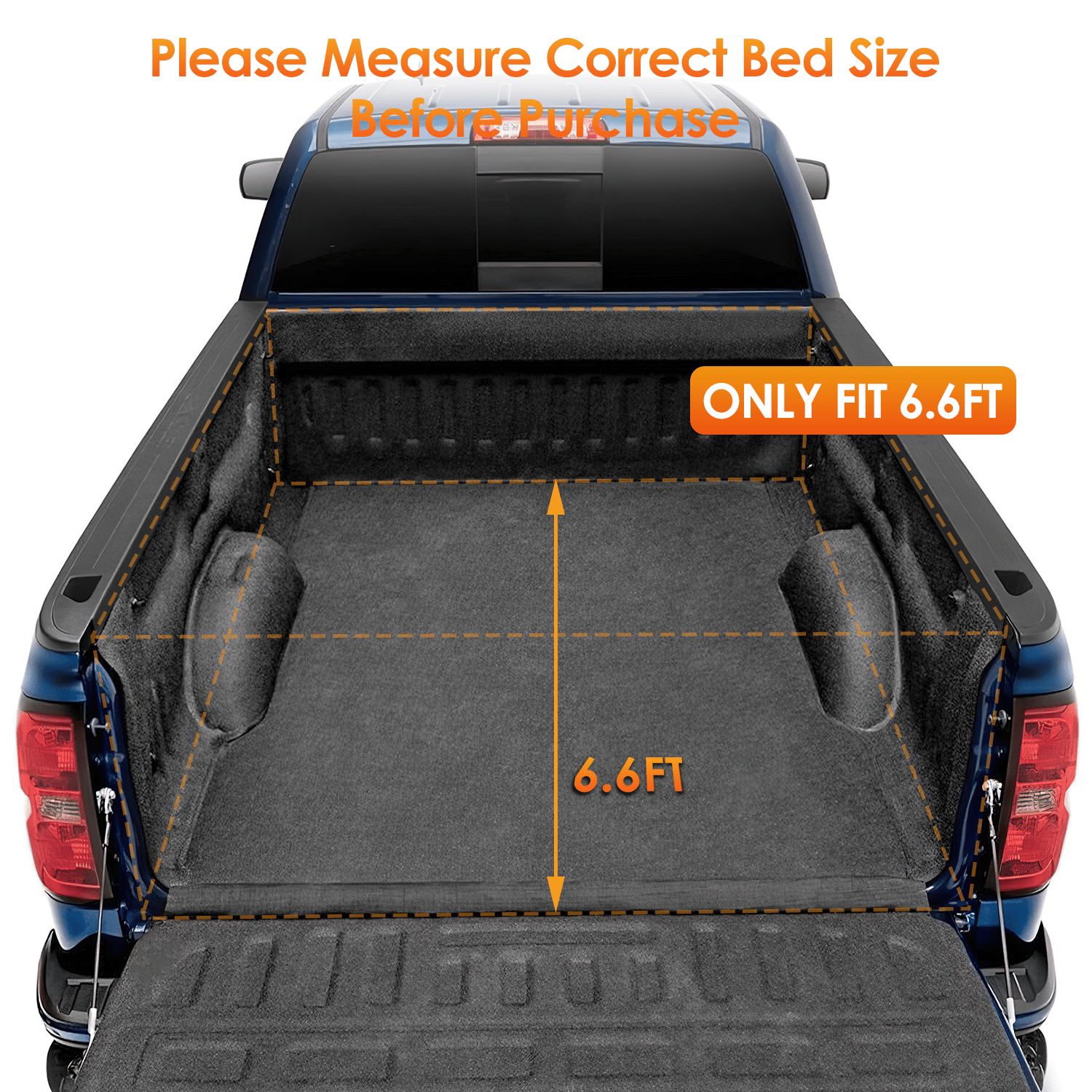 6.6ftSoft Roll Up Truck Bed Cover for Chevy Silverado / GMC Sierra 1500 2019-2023 Nilight