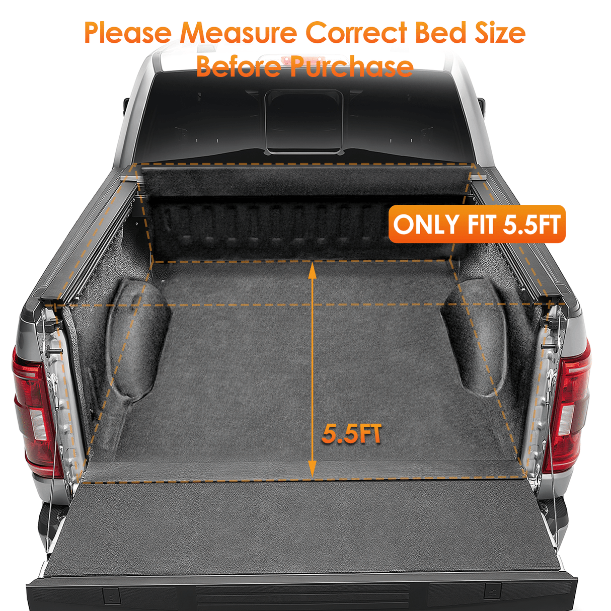 5.5ft Soft Roll Up Truck Bed Cover for 2009-2014 Ford F150 Nilight